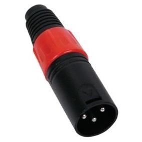 Image of Connector XLR Male PVC Rood