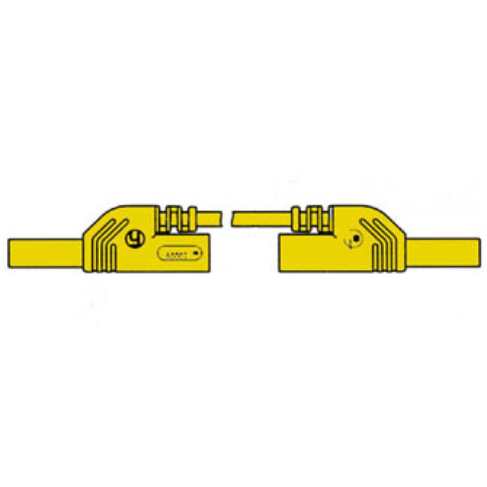 CONTACT PROTECTED MEASURING LEAD 4mm 50cm / YELLOW (MLB-SH/WS 50/1) - Hirschmann