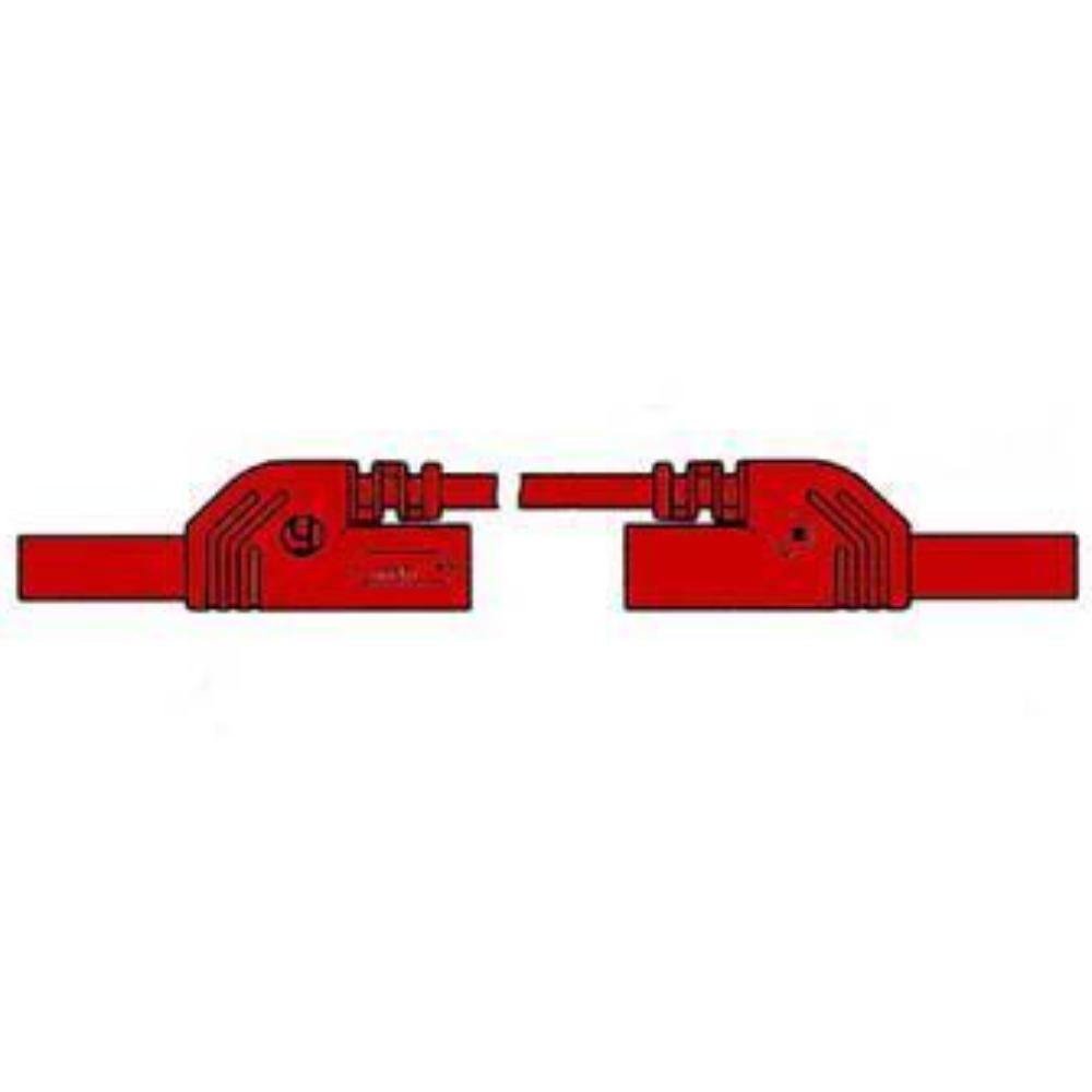 CONTACT PROTECTED MEASURING LEAD 4mm 100cm / RED (MLB-SH/WS 100/1) - Hirschmann