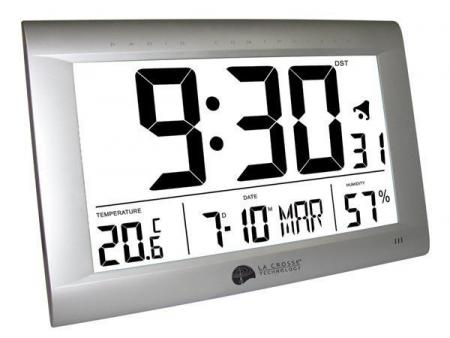 Image of Dcf-wandklok Met Kalender, Vochtigheid, Temperatuur En Alarm