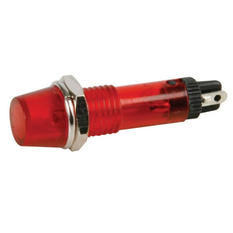 RONDE SIGNAALLAMP 8mm 12V ROOD - HQ Products
