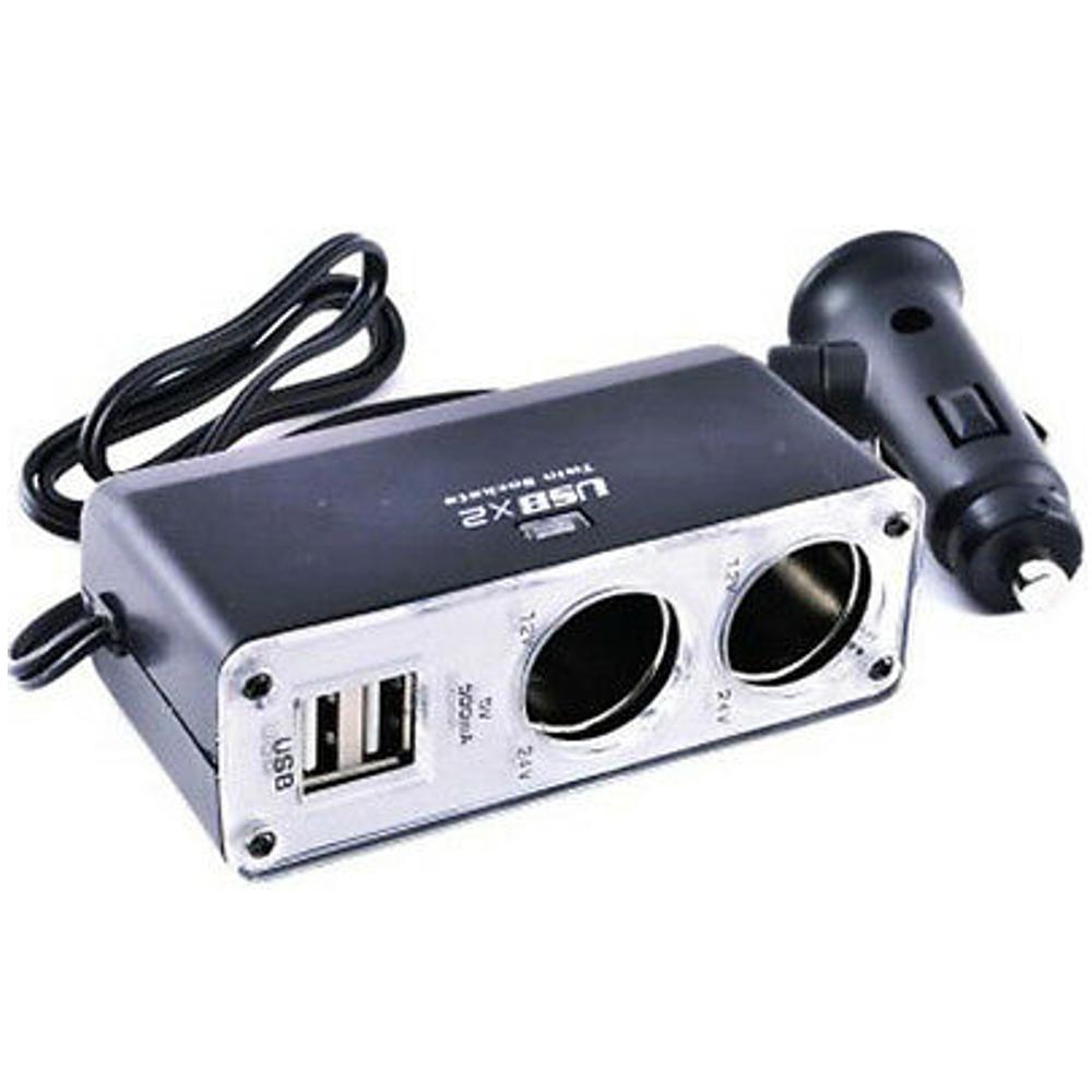 Sigarettenaansteker splitter - USB - 12 / 24 Volt