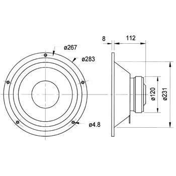 VISATON 25CM WOOFER - Visaton