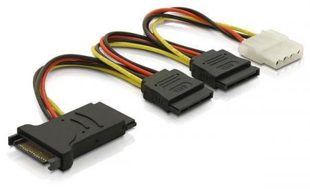 Image of DeLOCK Cable Power SATA 15pin > 3x SATA HDD + 1x 4pin IDE