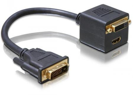 Image of DeLOCK Adapter DVI25 male to DVI25 HDMI female