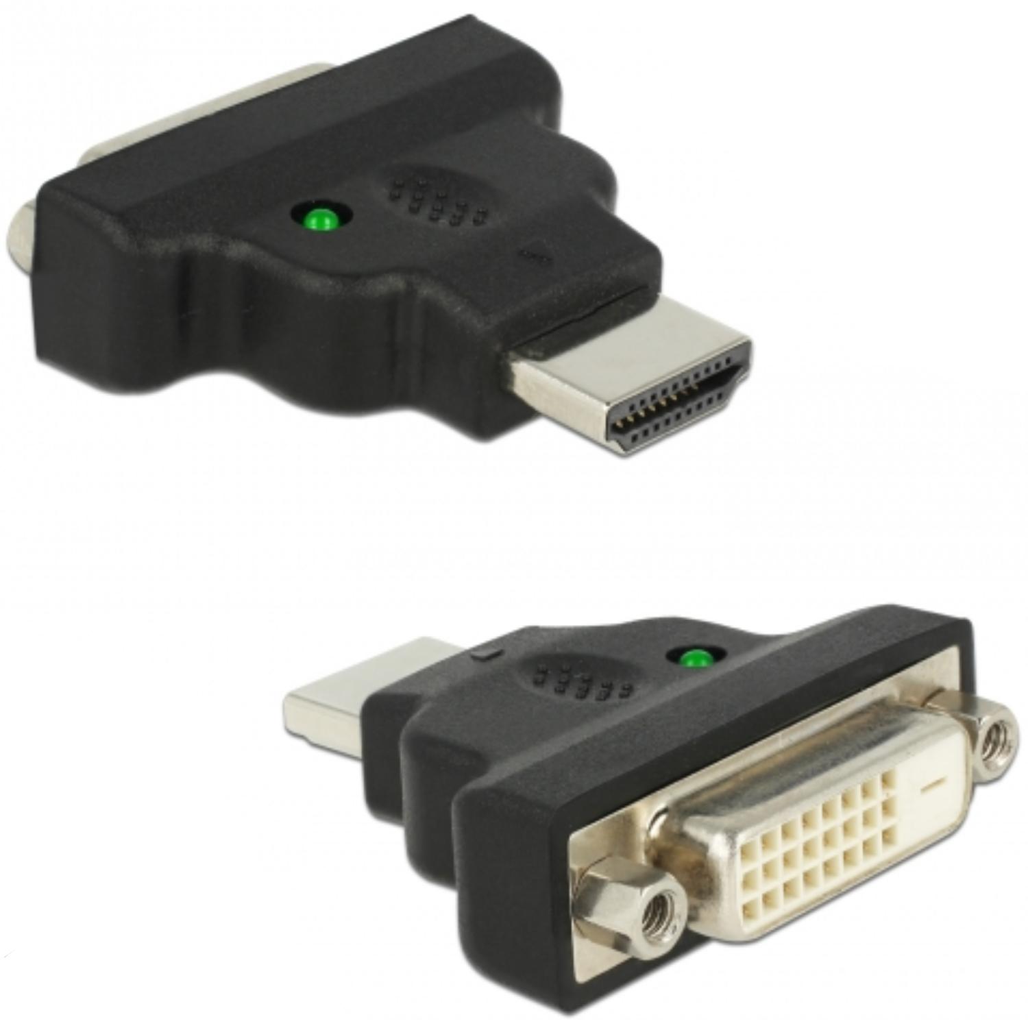 Image of Adapter DVI25-Bu > HDMI-St LED - Delock
