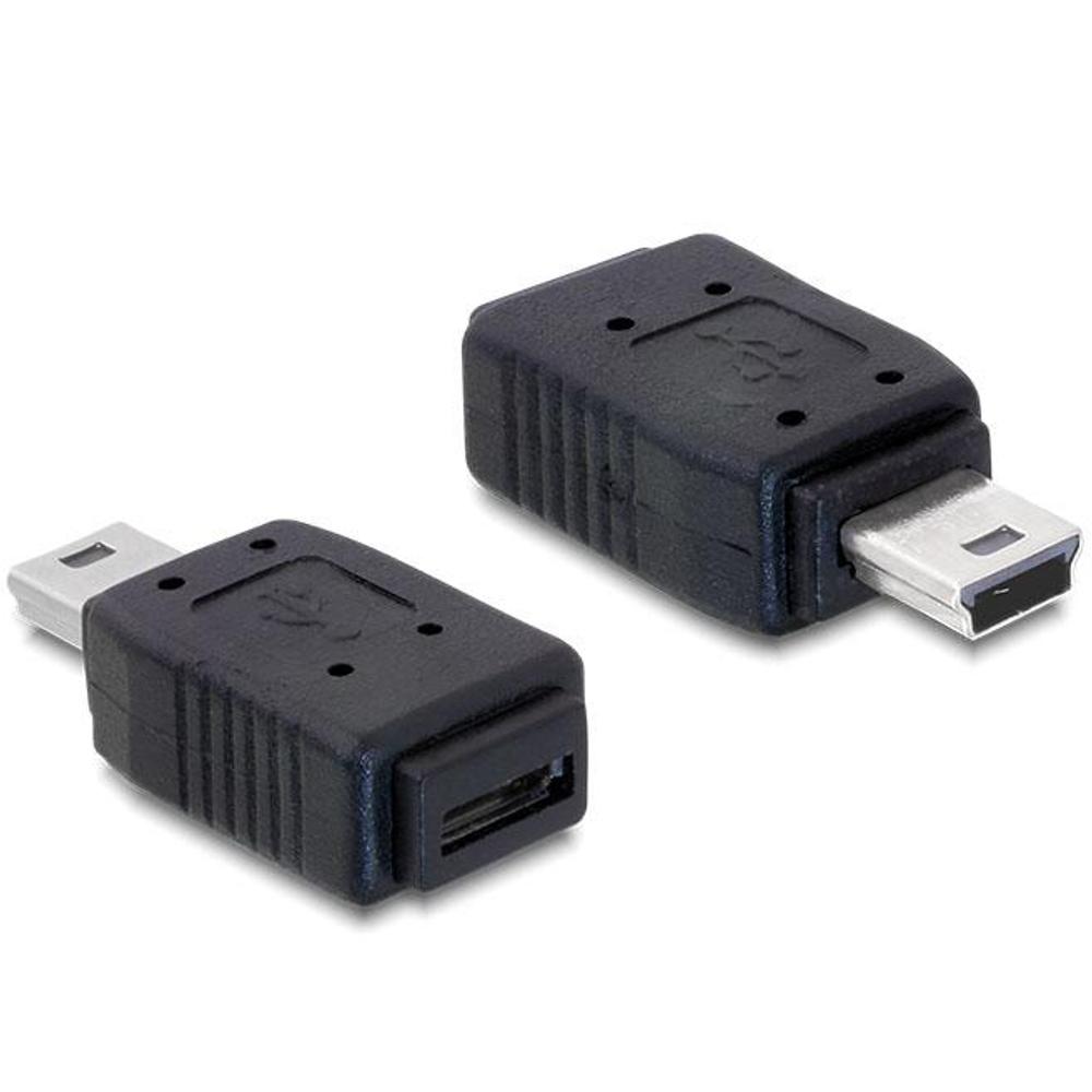 Micro USB A/B - Mini USB Verloopstekker - Delock