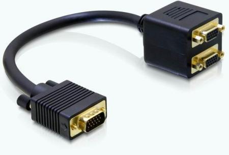 Image of Adapter VGA Stecker zu 2x VGA Buchse - Delock