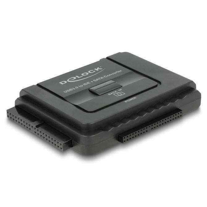 Delock Konverter USB 2.0 zu SATA 6 Gb/s / IDE 40 Pin / IDE 44 Pin mit - Delock