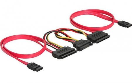 Image of DeLOCK SATA All-in-One cable for 2x HDD