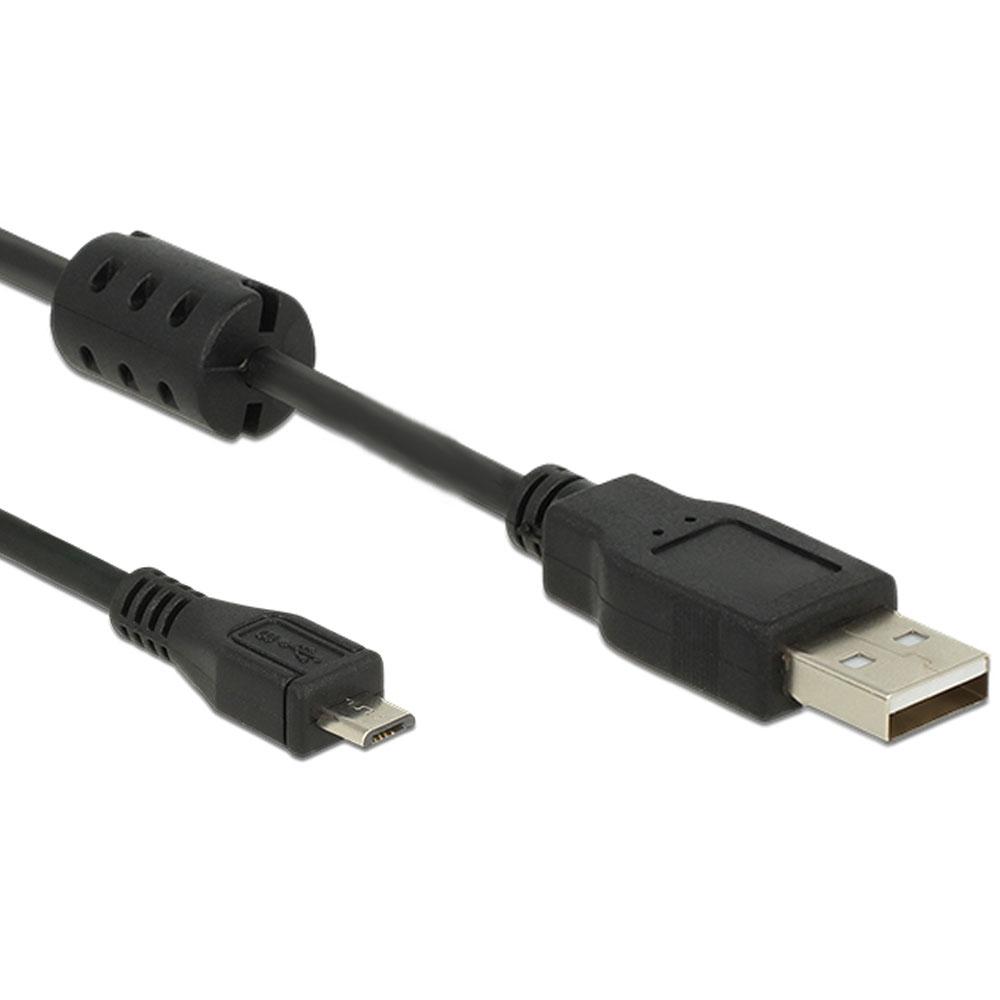 Image of USB 2.0 micro kabel - 3 meter - Zwart - Delock