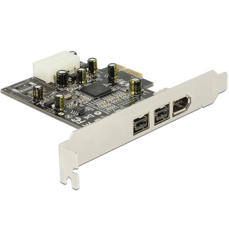 PCIe kaart - 1x IEEE 1394A / 2x IEEE 1394B - Delock