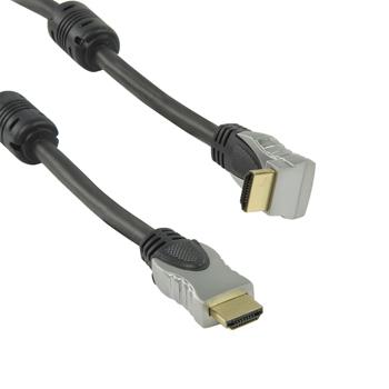 Image of HDMI kabel haaks - 2.5 meter - Zwart - HQ