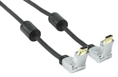 Image of HDMI kabel draaibaar - 10 meter - Zwart - HQ