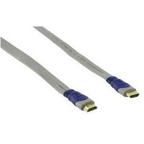 Image of HDMI kabel plat - 5 meter - Grijs - HQ