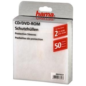 Image of 1x50 Hama CD-ROM/DVD-ROM beschermhoesjes wit 78323