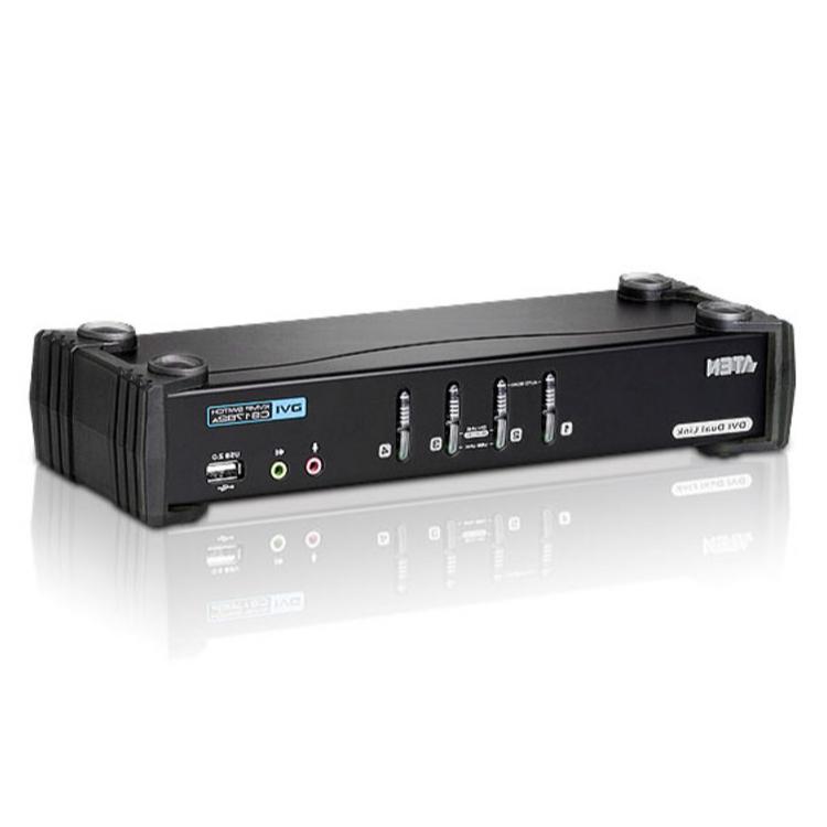 4-Poorts USB DVI KVM Schakelaar Met Audio - Aten - Aten