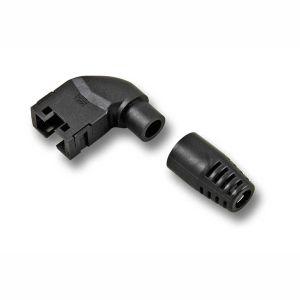 Image of Strain Relief Boot Hirose Angled 90ø Left/Right Black - Techtube Pro