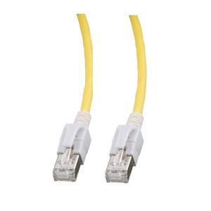 Image of DC LED patch cable Cat.6a, S/FTP, yellow, 1,0m - Techtube Pro
