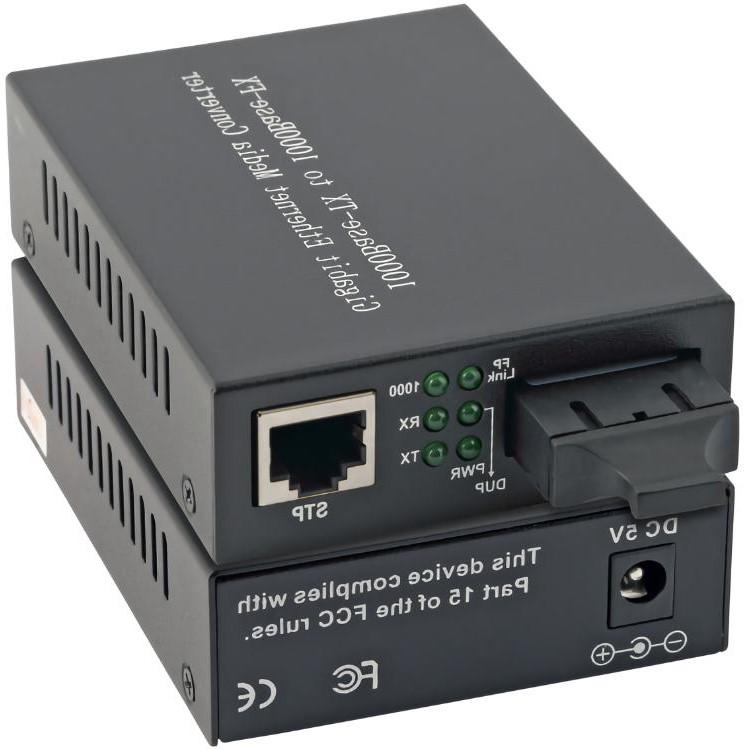 Image of Media Converter RJ45-STP/SC 1310nm/20km, Gigabit LX, SM - Techtube Pro