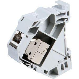 Image of RJ45 Module holder 1 x for DIN-Rail mounting, side m. - Techtube Pro