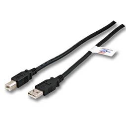 Image of USB2.0 Premium cable, A to B, black, 3,0m - Techtube Pro