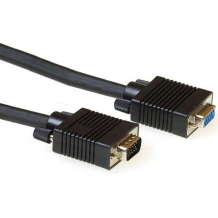 Image of Advanced Cable Technology VGA extension cable male-female black 1.8 m