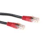 Image of Intronics CAT6 UTP cross-over patchkabel zwart met rode tules