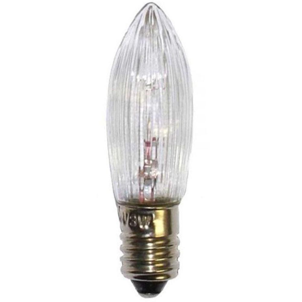 Reserve kerstlampje - E10 - 3 stuks - 16 volt - warm wit