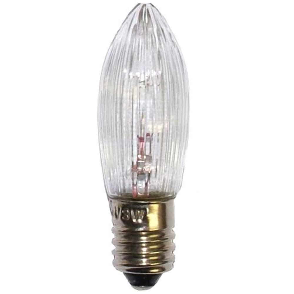 Reserve kerstlampje - E10 - 3 stuks - 23 volt - warm wit