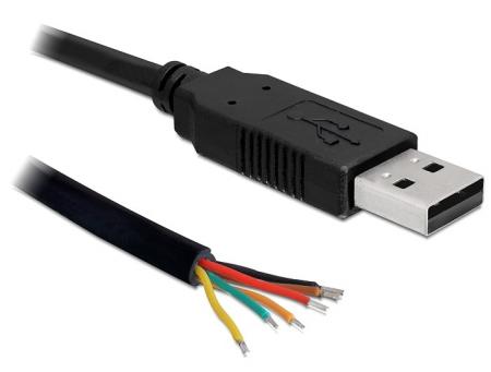 Image of Adapterkabel USB > Seriell-TTL 6 offene Kabelenden 1,8 m (3,3V) Delock