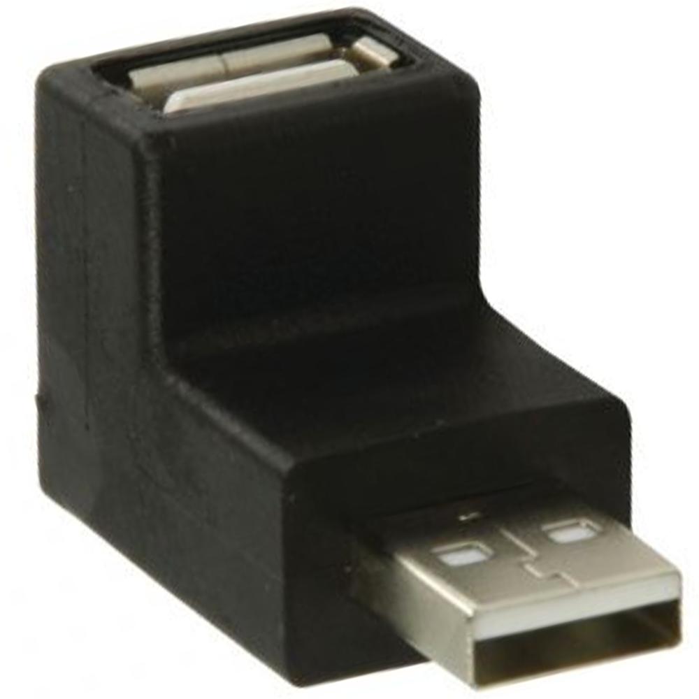 Haakse USB verloopstekker Aansluiting 2 USB A Male