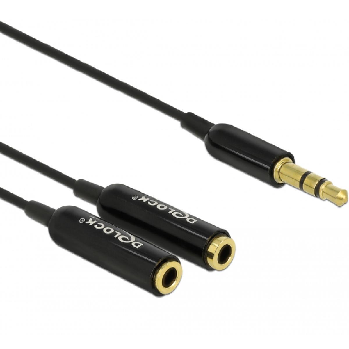 Aux splitter kabel - Stereo - Delock
