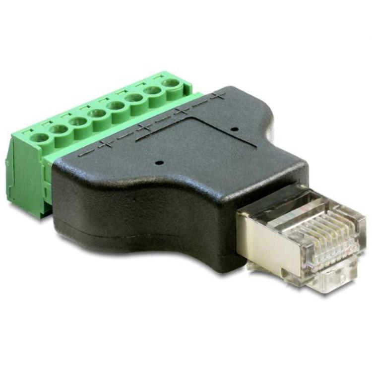 RJ45 naar schroefaansluiting adapter