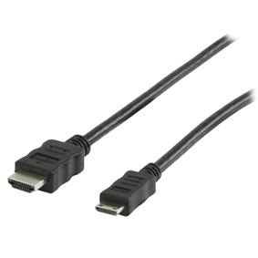 Image of Mini HDMI high speed met ethernetkabel 1,00 m zwart - Valueline