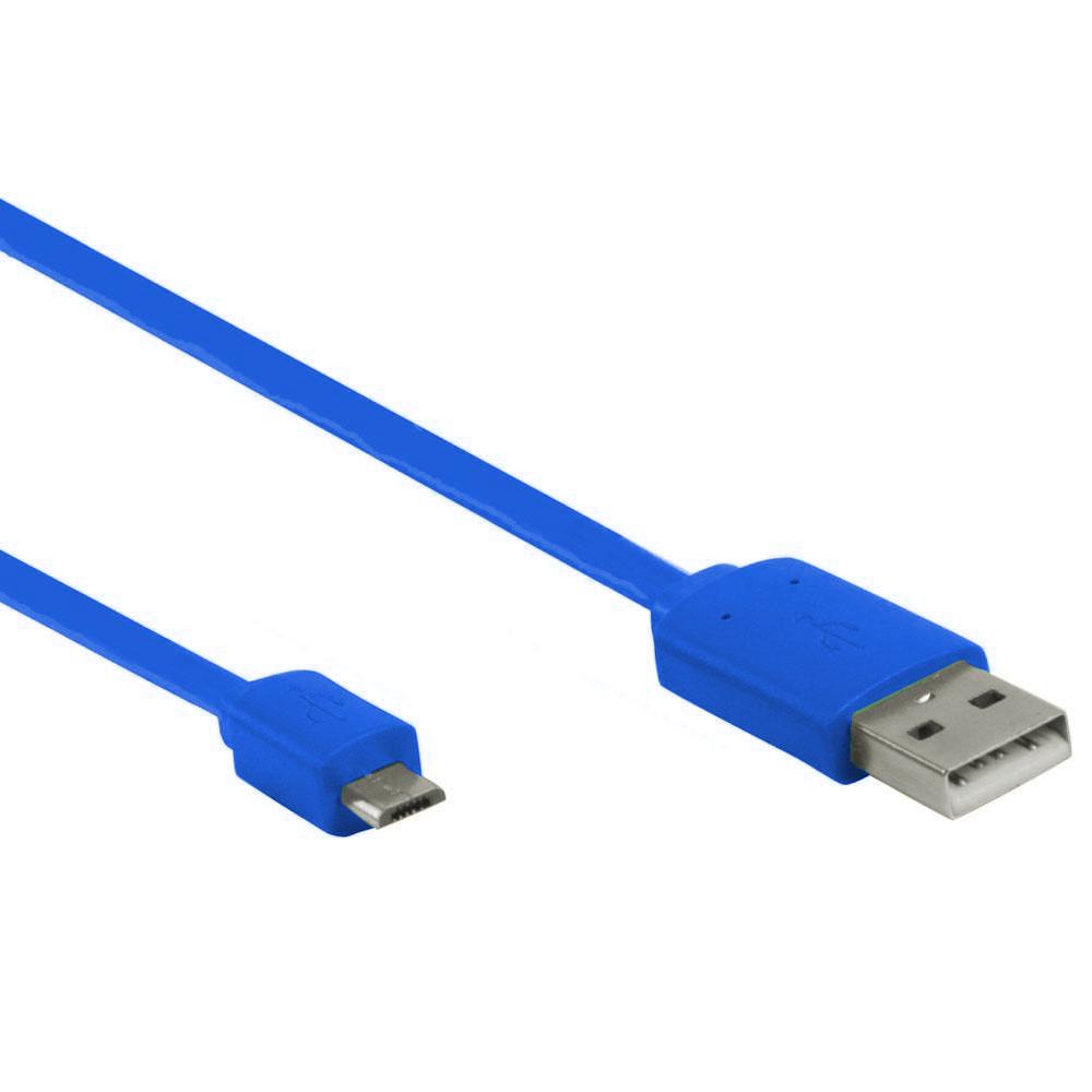 Image of Goobay USB 2.0 Aansluitkabel [1x USB 2.0 stekker A - 1x USB 2.0 stekker micro-B] 0.95 m Blauw