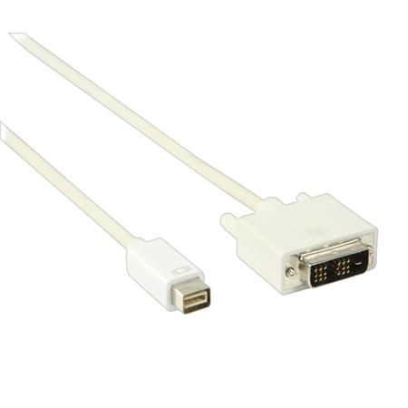 Image of Mini DVI Kabel Mini-DVI Male - DVI-D 24+1-Pins Male 2.00 M Wit