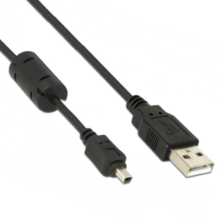 Image of DeLOCK Camera cable USB-B mini 4pin > USB-A 1,5m male-male