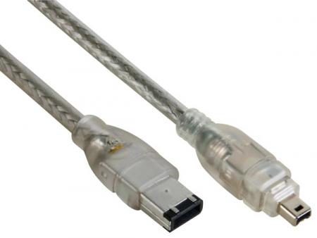 Image of Firewire 6 polig - 1.5 meter - firewire 4 naar 6 polig - HQ product