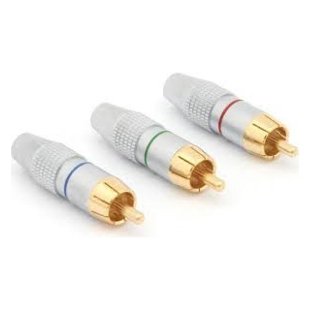 Image of Set Van 3 Rca Component Pluggen / Professioneel