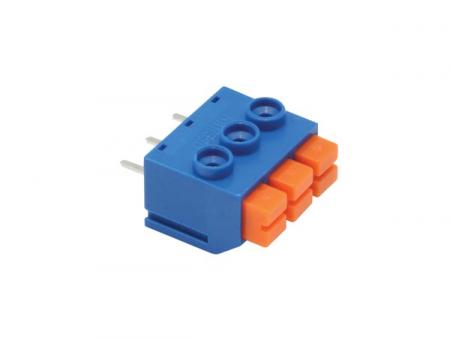Image of SCREWLESS TERMINAL, 3 POLES, BLUE, 5mm PITCH - HQ product