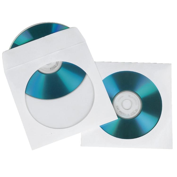 Image of 1x50 Hama CD-ROM-Papierhoesjes wit 62671