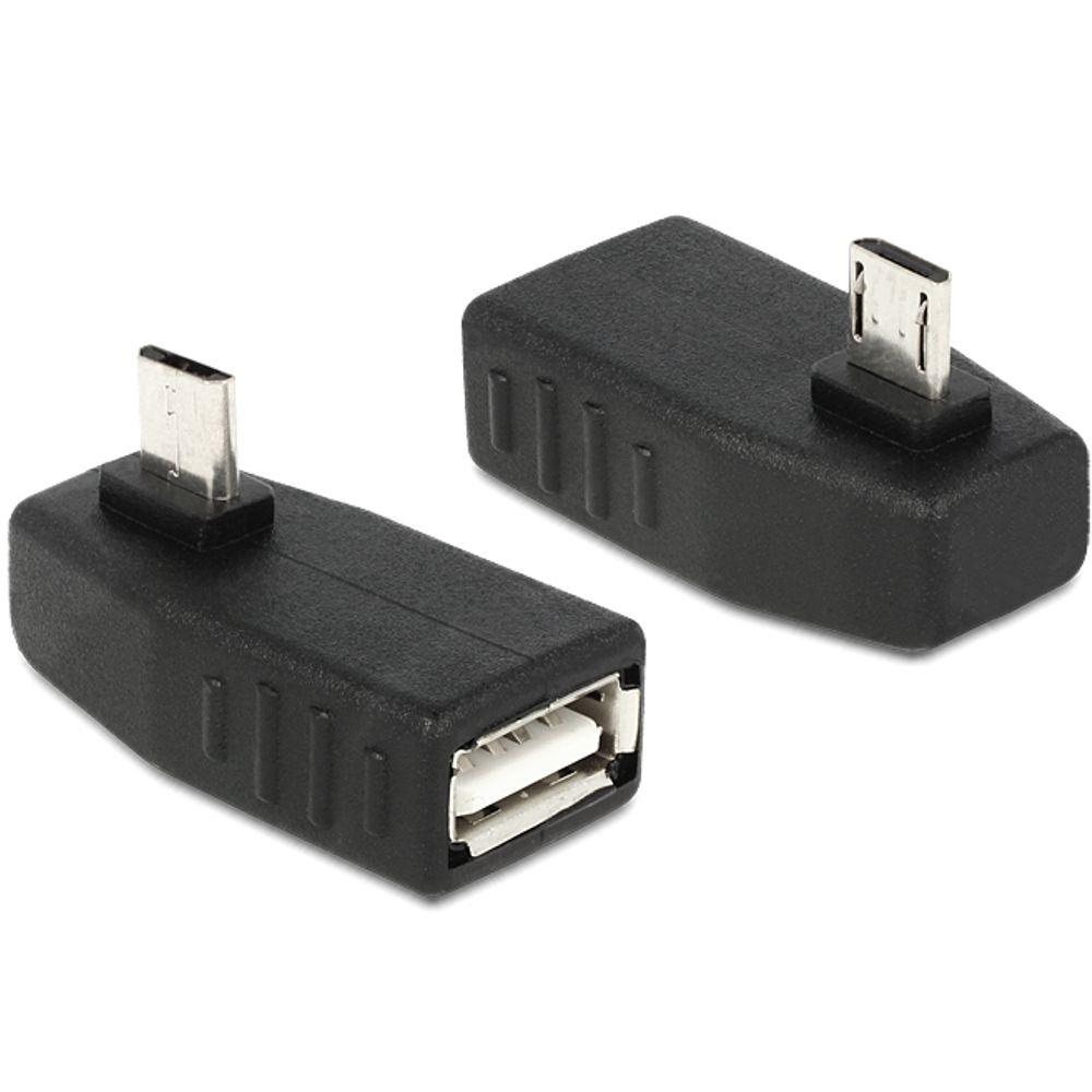 Delock Adapter USB micro-B male > USB 2.0-A female OTG 270 angled - Delock