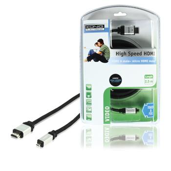 Image of High Speed HDMI® naar micro HDMI® kabel met Ethernet 2,50 m -
