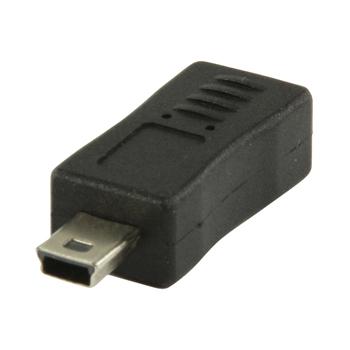 Image of Haiqoe USB Adapter Mini 5-pin Male - Micro B female zwart