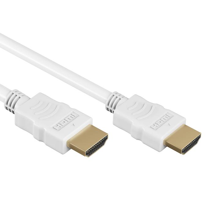 HDMI 1.4 Kabel - 5 meter - Gold Plated - High Speed - 10.2 Gbps - Full HD 1080p - 3D - 4K@30 Hz - ARC - Wit