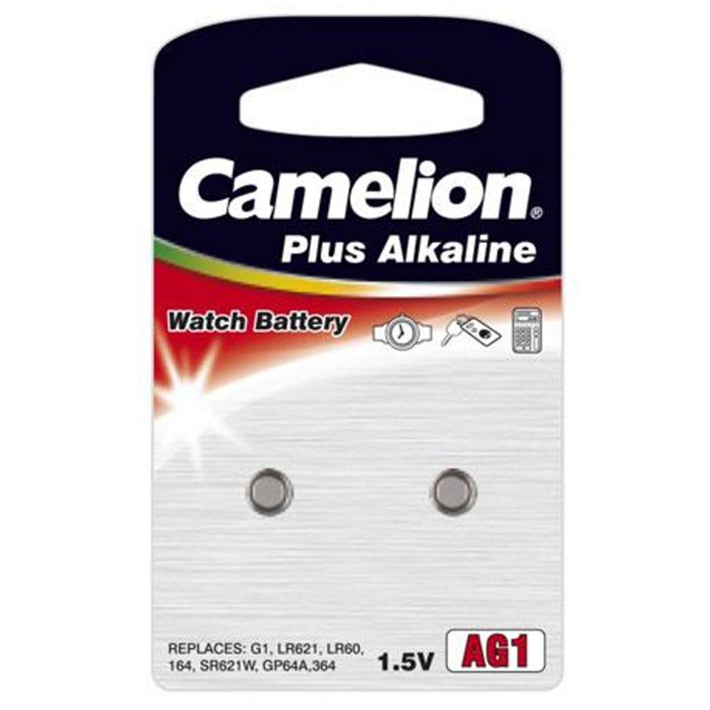 Knoopcel batterij - AG1 - 2 batterijen - Camelion