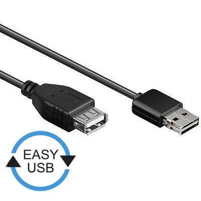 Delock Cable EASY-USB 2.0-A male > USB 2.0-A female extension 3 m - Delock