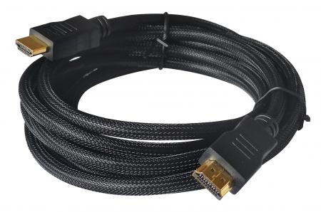 Image of HDMI-Kabel - 1.4 vergoldet - 7,5m mit schwarzem Low Density Nylon Mant