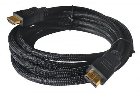 Image of HDMI-Kabel - 1.4 vergoldet - 3,0m mit schwarzem Low Density Nylon Mant